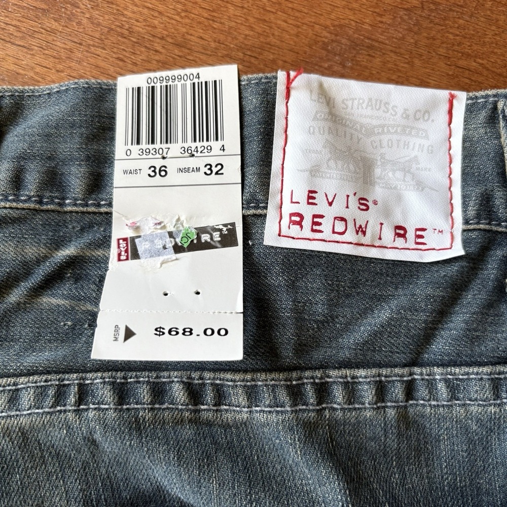 Levis Redwire DLX Straight Leg Jeans Mens 36x32 Blue Denim Y2K Tech Carpenter - Picture 3 of 15
